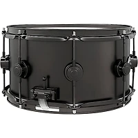 DW Collector's Series Satin Black Over Brass Snare Drum With Black Nickel Hardware