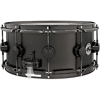 DW Collector's Series Satin Black Over Brass Snare Drum With Black Nickel Hardware