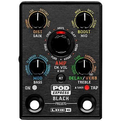 Line 6 POD Express Black Guitar Effects Pedal