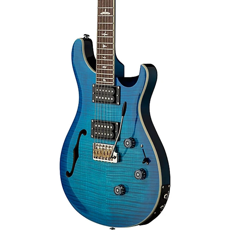 PRS SE Custom 24 Semi-Hollow Piezo Electric Guitar Lake Blue