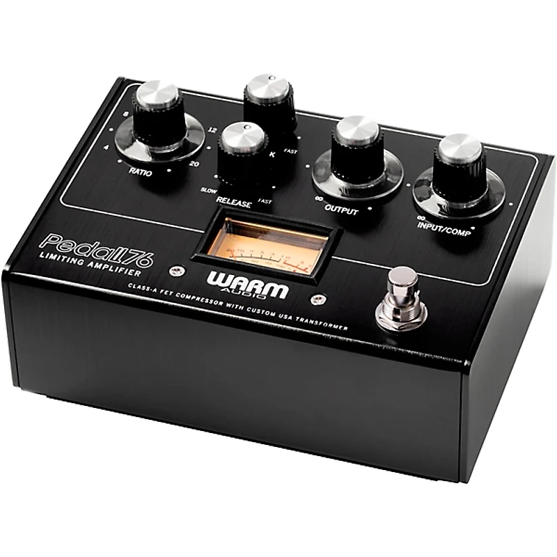 Warm Audio Pedal76 All-Analog Transformer-Balanced FET Compressor Effects Pedal Brushed Carbon