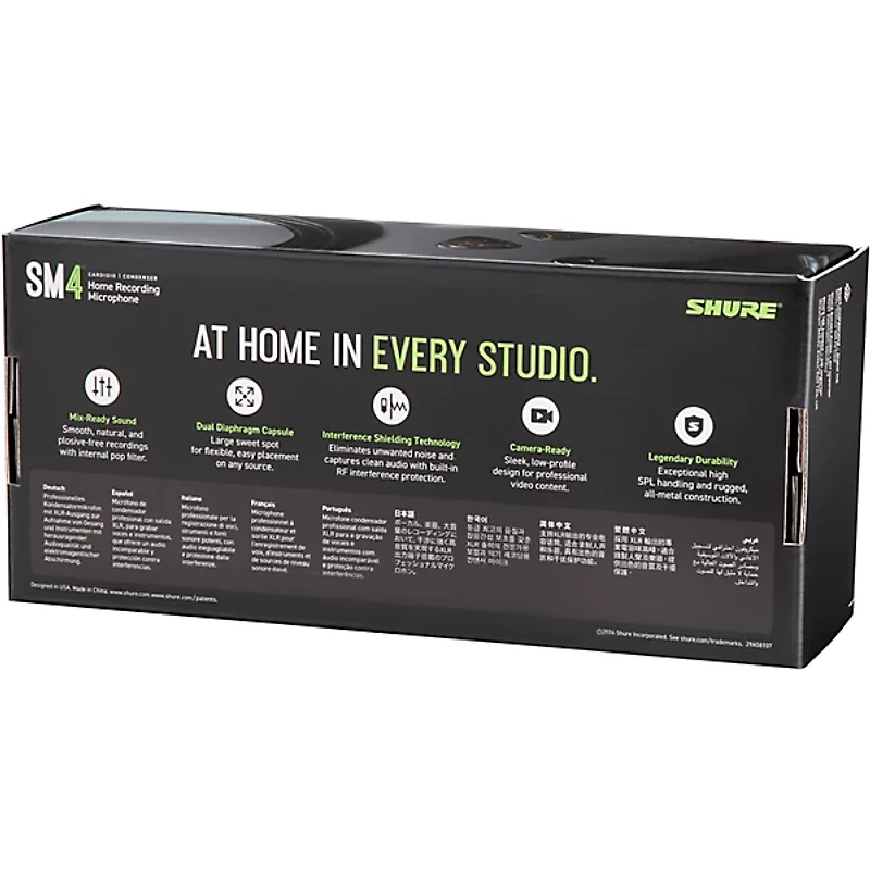 Shure SM4 Dual-Diaphragm Condenser Home Recording Microphone