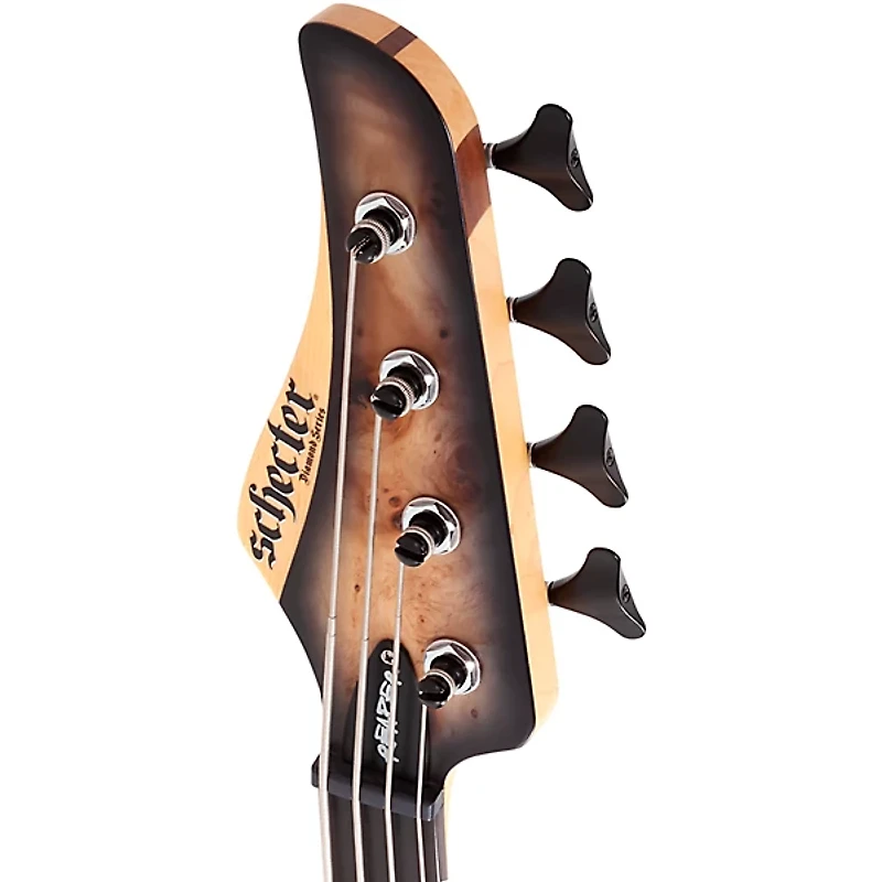 Schecter Guitar Research Reaper-4 Electric Bass Guitar Satin Charcoal Burst