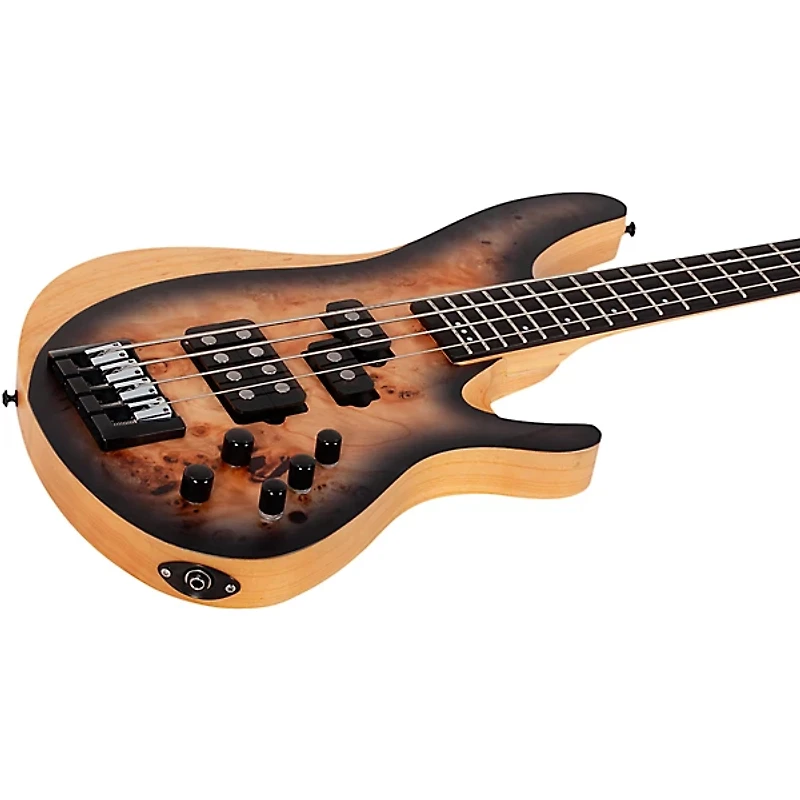 Schecter Guitar Research Reaper-4 Electric Bass Guitar Satin Charcoal Burst