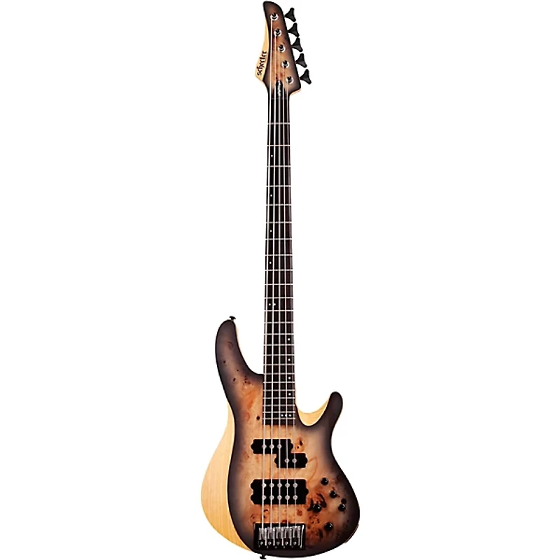 Schecter Guitar Research Reaper-5 5-String Electric Bass Guitar Satin Charcoal Burst