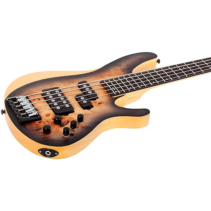 Schecter Guitar Research Reaper-5 5-String Electric Bass Guitar Satin Charcoal Burst