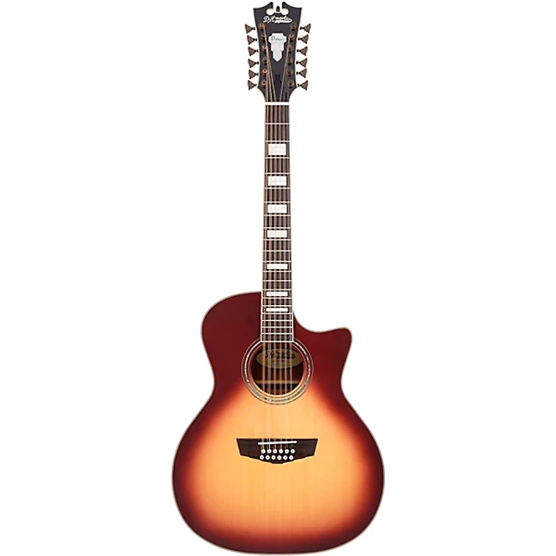 D'Angelico Premier Fulton 12-String Grand Auditorium Acoustic-Electric Guitar Iced Tea Burst