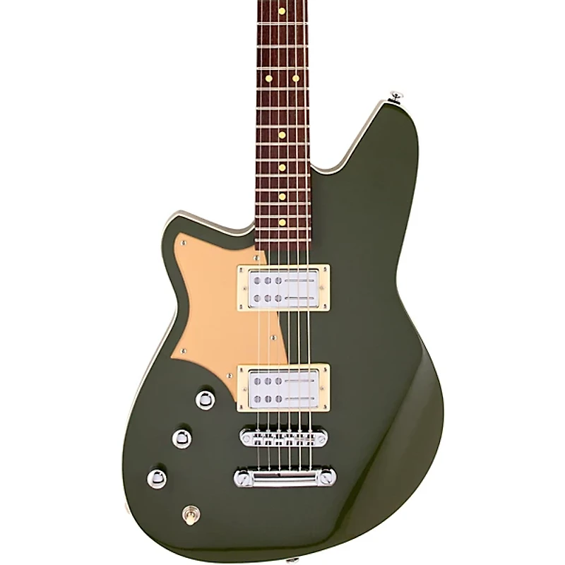 Reverend Descent RA Left-Handed Baritone Electric Guitar Army Green