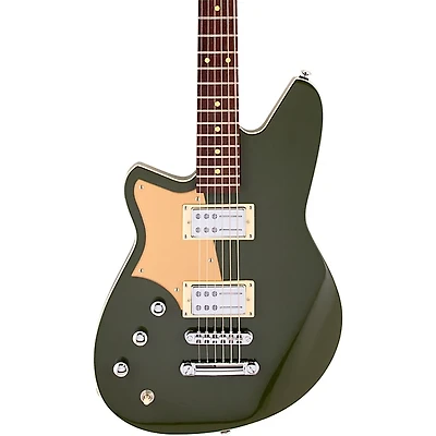 Reverend Descent RA Left-Handed Baritone Electric Guitar Army Green