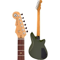 Reverend Descent RA Left-Handed Baritone Electric Guitar Army Green