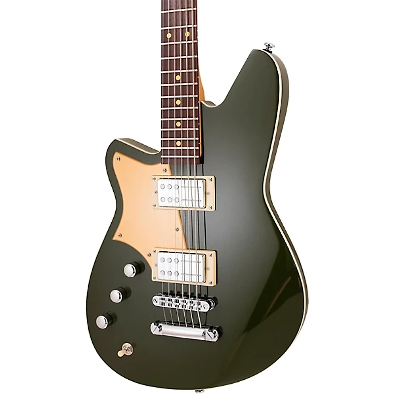 Reverend Descent RA Left-Handed Baritone Electric Guitar Army Green