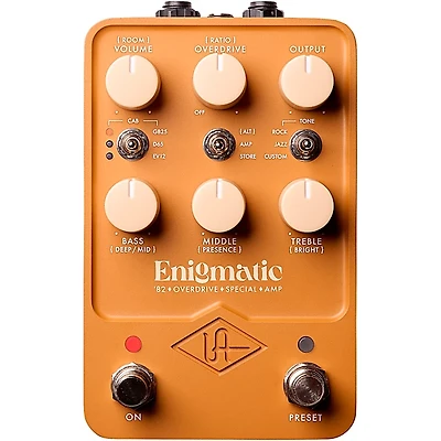 Universal Audio UAFX Enigmatic '82 Overdrive Special Amp Effects Pedal - Tan
