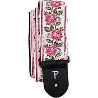 Perri's Pretty in Pink Roses Jacquard Guitar Strap Pink 2.5 in.