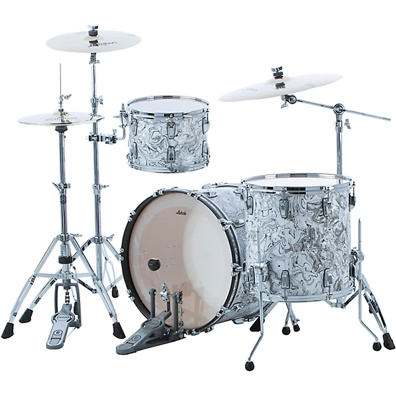 Ludwig Classic Maple 3-Piece Fab Shell Pack With 22" Bass Drum White Mosaic