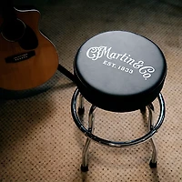 Martin Chrome Base Barstool With Logo
