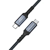 Tera Grand USB4 USB-C to C Gen 2x2 20Gbps 240W Braided Cable 6 ft. Black