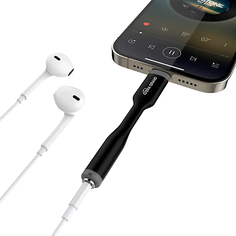 Tera Grand USB-C to 3.5 mm Headphone Jack Audio Adapter Black