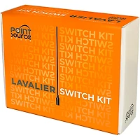 Point Source Audio LAVALIER SWITCH KIT w/ SERIES8 Omni High Sensitivity Lavalier & Accessories Set, for Shure Black