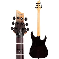 Schecter Guitar Research C-1 Standard Left-Handed Electric Guitar Black Fade Burst Burl