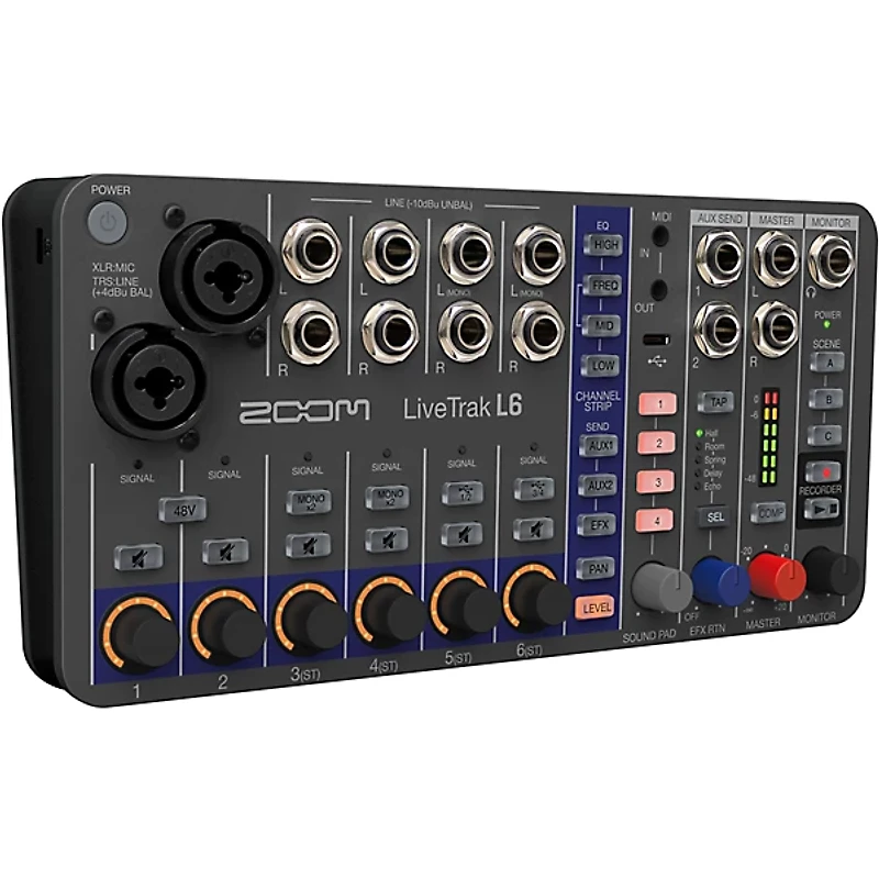 Zoom LiveTrak L-6 10-Channel Mixer & Recorder