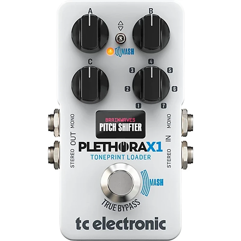 TC Electronic PLETHORA X1 TonePrint Loader and TC Guitar Effects Pedal White