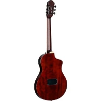 Ortega TourPlayer Deluxe Left-Handed Nylon-String Acoustic-Electric Guitar Tobacco Burst