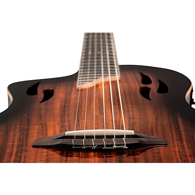 Ortega TourPlayer Deluxe Left-Handed Nylon-String Acoustic-Electric Guitar Tobacco Burst