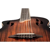 Ortega TourPlayer Deluxe Left-Handed Nylon-String Acoustic-Electric Guitar Tobacco Burst