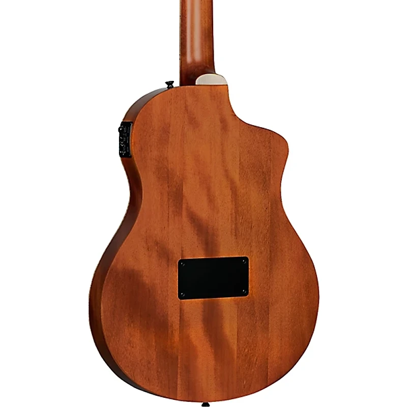 Ortega TourPlayer Deluxe Left-Handed Nylon-String Acoustic-Electric Guitar Blue Burst