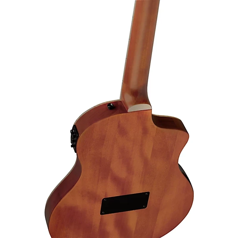 Ortega TourPlayer Deluxe Left-Handed Nylon-String Acoustic-Electric Guitar Blue Burst