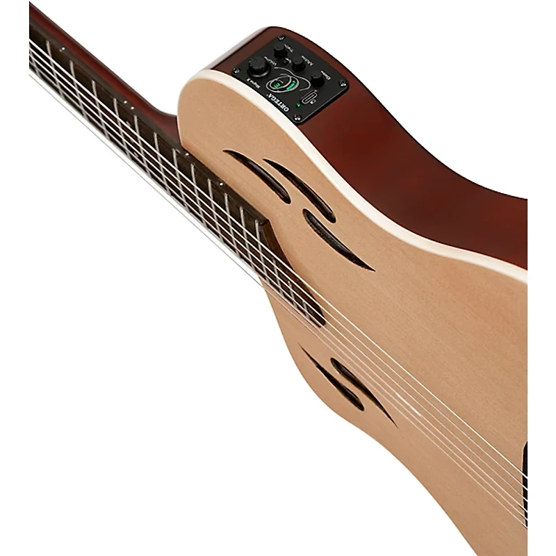 Ortega TourPlayer Standard Left-Handed Nylon-String Acoustic-Electric Guitar Natural