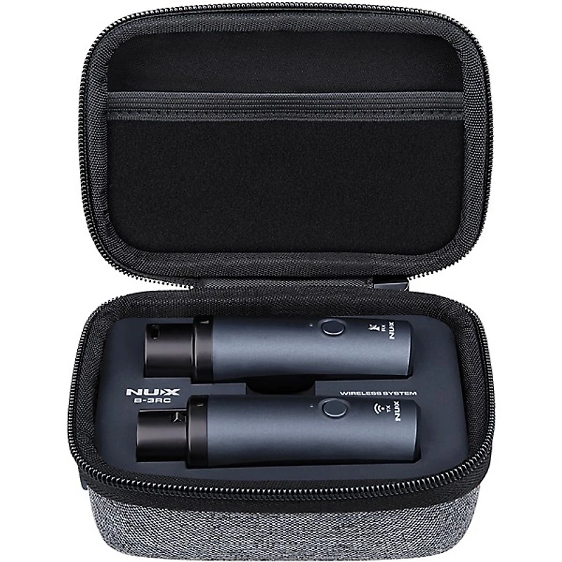 NUX B-3RC 2.4GHz Wireless Mic System Dynamic Mic Bundle With Recharging Case Black