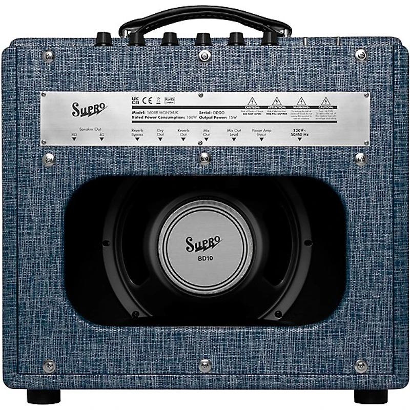 Supro Montauk 15W 1x10 Tube Guitar Combo Amp Blue Rhino Hyde