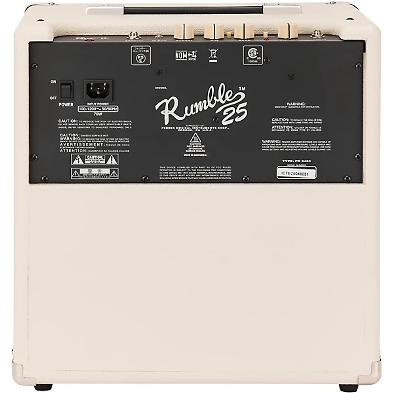 Fender Rumble 25 V3 1x8 25W Bass Combo Amp Ivory