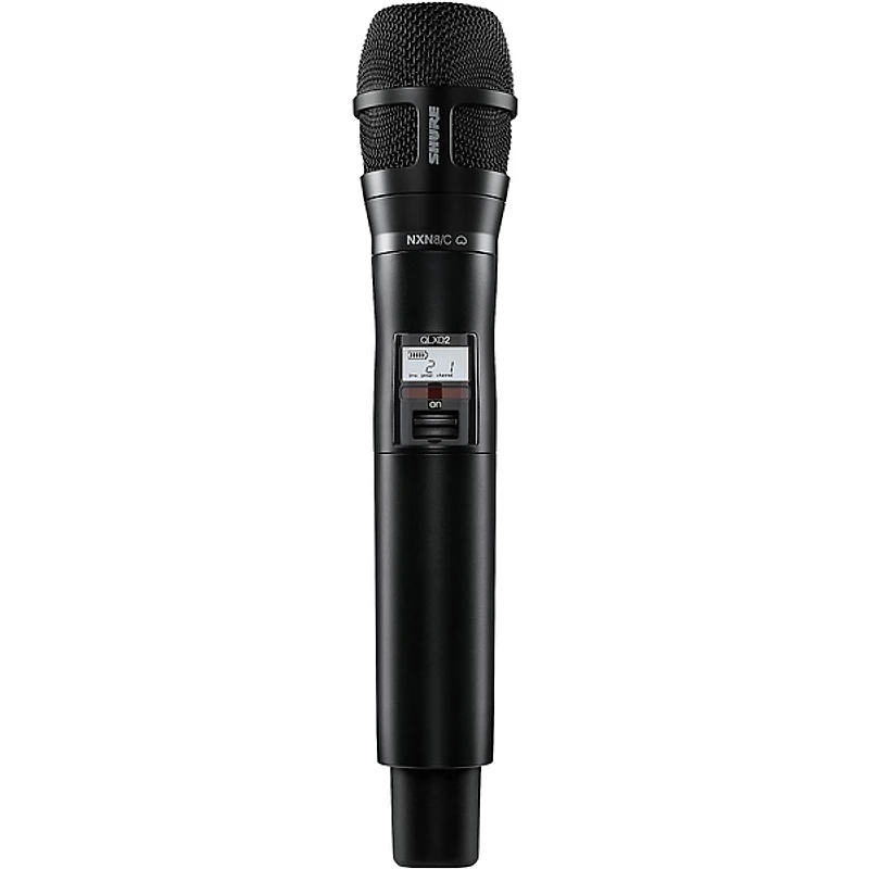 Shure QLXD2/N8C Digital Handheld Wireless Microphone Transmitter with Nexadyne 8/C Cardioid Capsule (G50: 470 to 534 MHz)