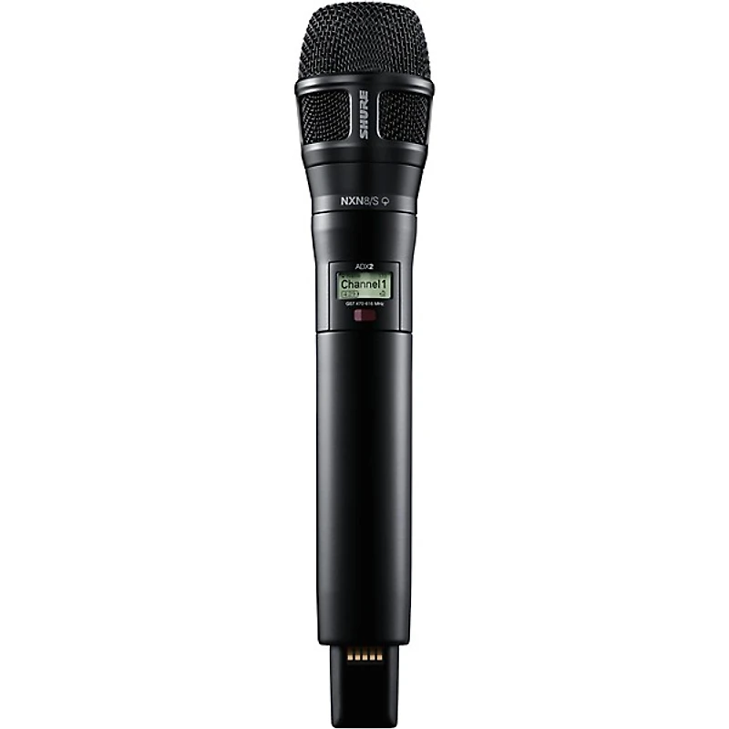 Shure ADX2/8SB Digital Handheld Wireless Microphone Transmitter with Nexadyne 8/S Supercardioid Capsule (G57: 470 to 608 + 614 to 616 MHz) Band G57 Black