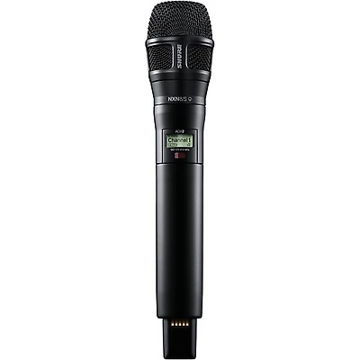 Shure ADX2/8SB Digital Handheld Wireless Microphone Transmitter with Nexadyne 8/S Supercardioid Capsule (G57: 470 to 608 + 614 to 616 MHz) Band G57 Black