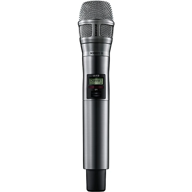 Shure ULXD2/N8SN Digital Handheld Wireless Microphone Transmitter With Nexadyne 8/S Supercardioid Capsule, Band G50: 470-534MHz