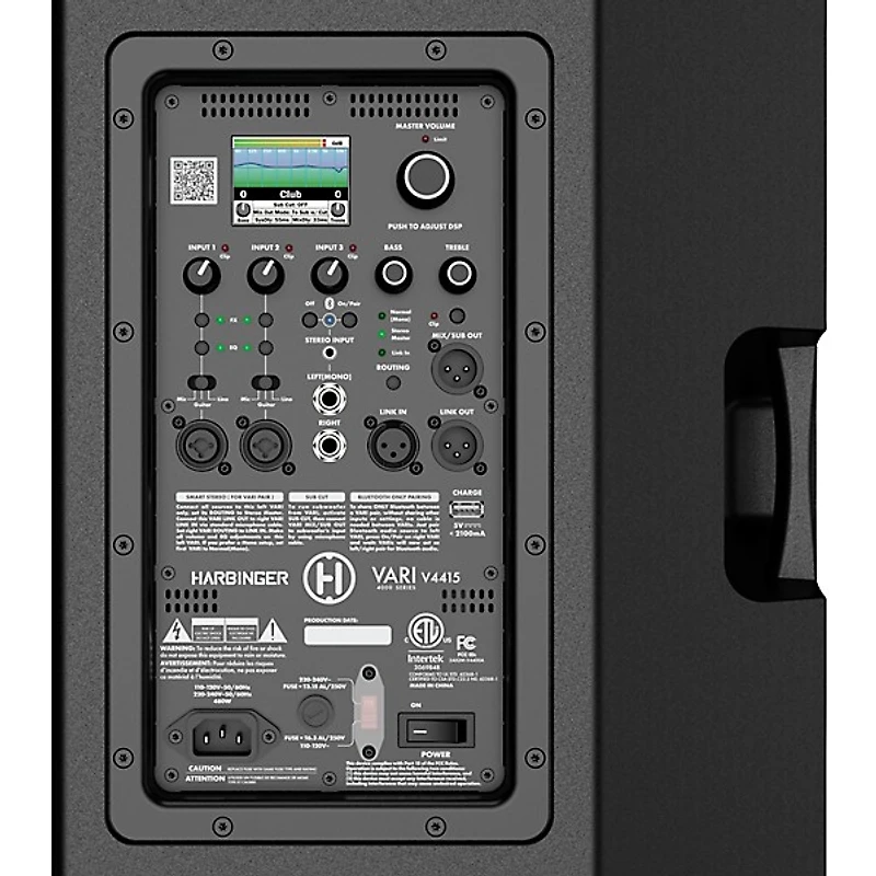 Harbinger VARI V4415 15" Powered Speaker With Road Runner Bag