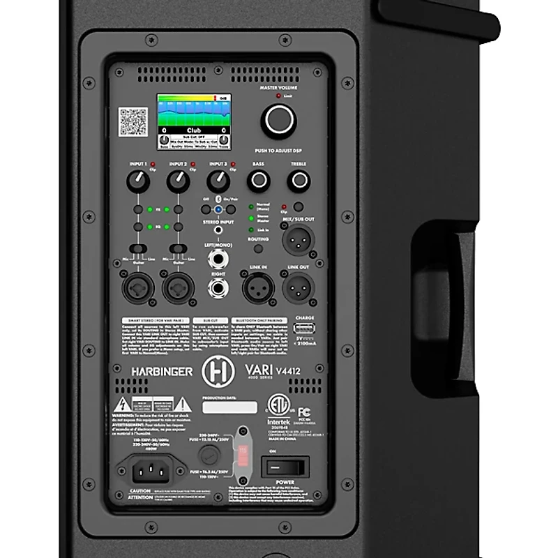 Harbinger VARI V4412 12" Powered Speakers Package With Bags & Stands