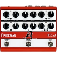 Friedman IRJ Dual Tube Jake E. Lee Signature Dual-Tube Preamp DI+IR Dual-Channel 12AX7 Tubes Effects Pedal Red and White
