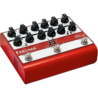 Friedman IRJ Dual Tube Jake E. Lee Signature Dual-Tube Preamp DI+IR Dual-Channel 12AX7 Tubes Effects Pedal Red and White