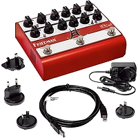 Friedman IRJ Dual Tube Jake E. Lee Signature Dual-Tube Preamp DI+IR Dual-Channel 12AX7 Tubes Effects Pedal Red and White