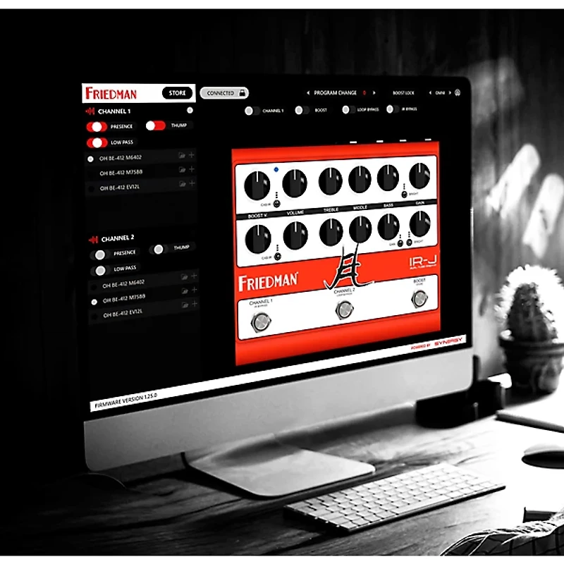 Friedman IRJ Dual Tube Jake E. Lee Signature Dual-Tube Preamp DI+IR Dual-Channel 12AX7 Tubes Effects Pedal Red and White