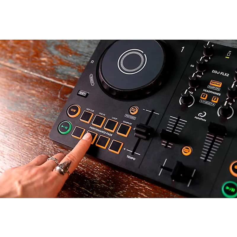 AlphaTheta DDJ-FLX2 Entry-Level DJ Controller for rekordbox and Serato Black