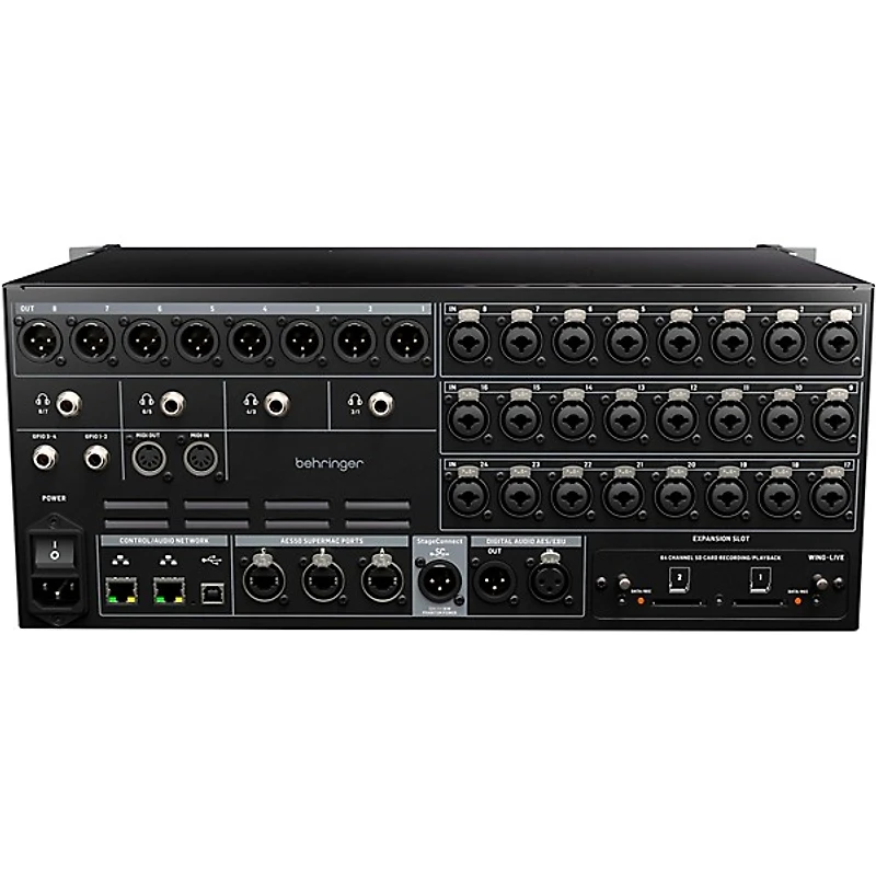 Behringer WING RACK Rackmount 48-Channel Digital Mixing Engine With 24 Midas PRO Preamps