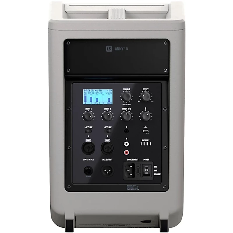 LD Systems ANNY 8 Portable 8" Battery-Powered Speaker, Urban Grey