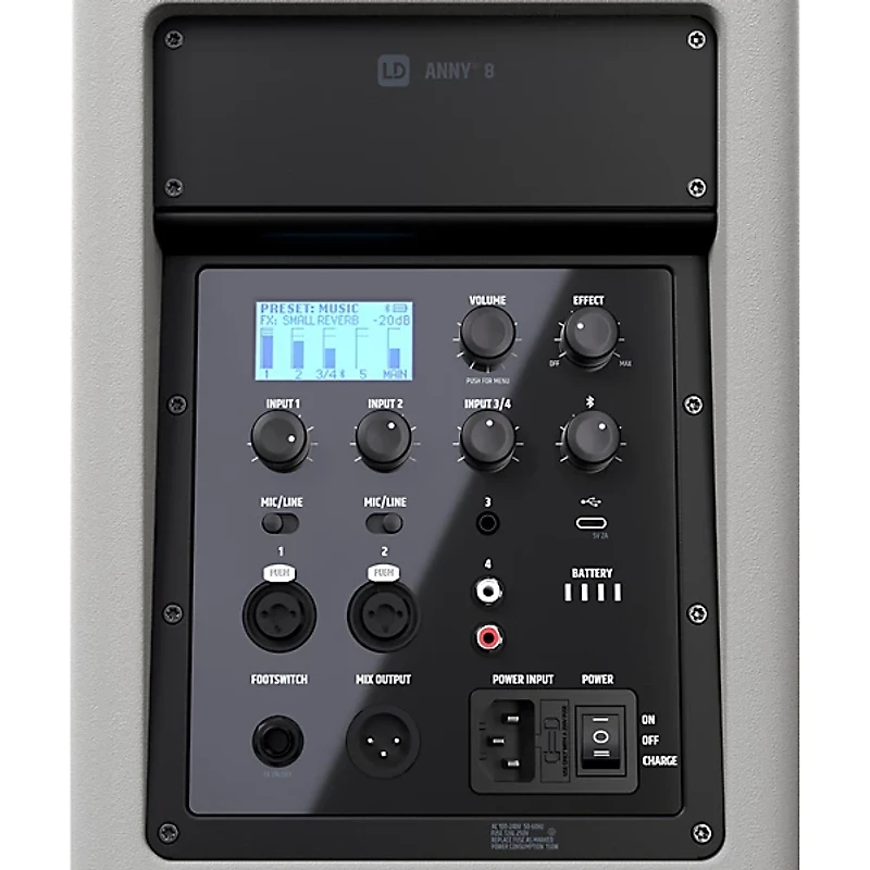 LD Systems ANNY 8 Portable 8" Battery-Powered Speaker, Urban Grey
