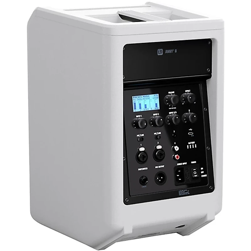 LD Systems ANNY 8 Portable 8" Battery-Powered Speaker, Pure White