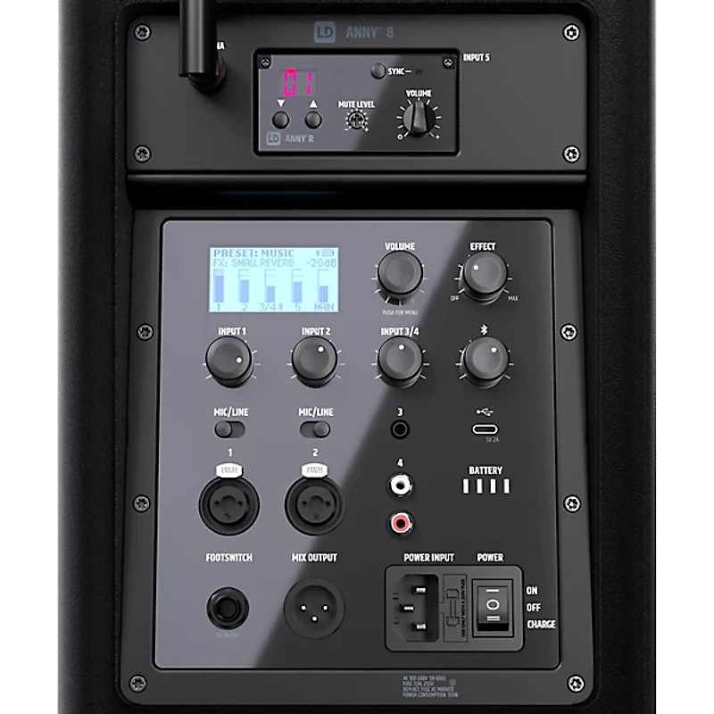 LD Systems ANNY 8 Portable 8" Battery-Powered Speaker With Wireless Handheld Mic